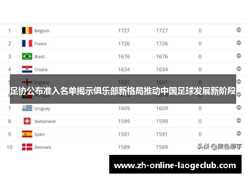 足协公布准入名单揭示俱乐部新格局推动中国足球发展新阶段